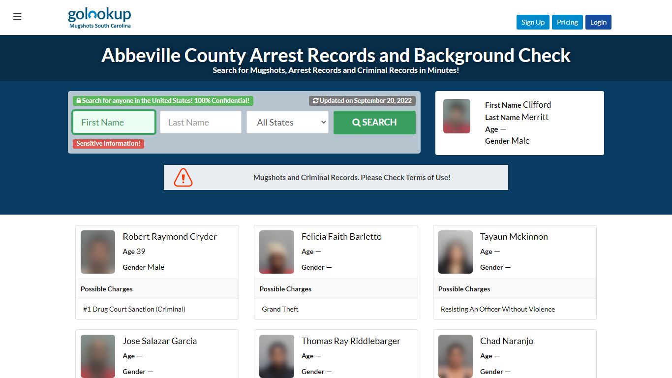 Abbeville County Mugshots, Abbeville County Arrest Records - GoLookUp